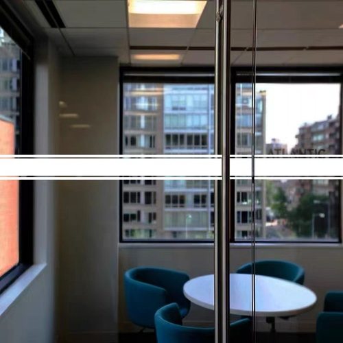 橱窗玻璃门磨砂防撞腰线贴纸