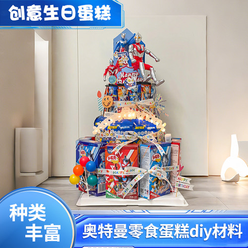 奥特曼零食diy材料蛋糕装饰插件