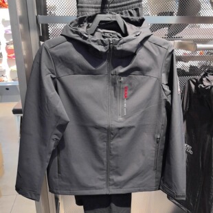 安踏国家队男子运动外套冬季8丝光薄绒防泼水梭织夹克152547606N