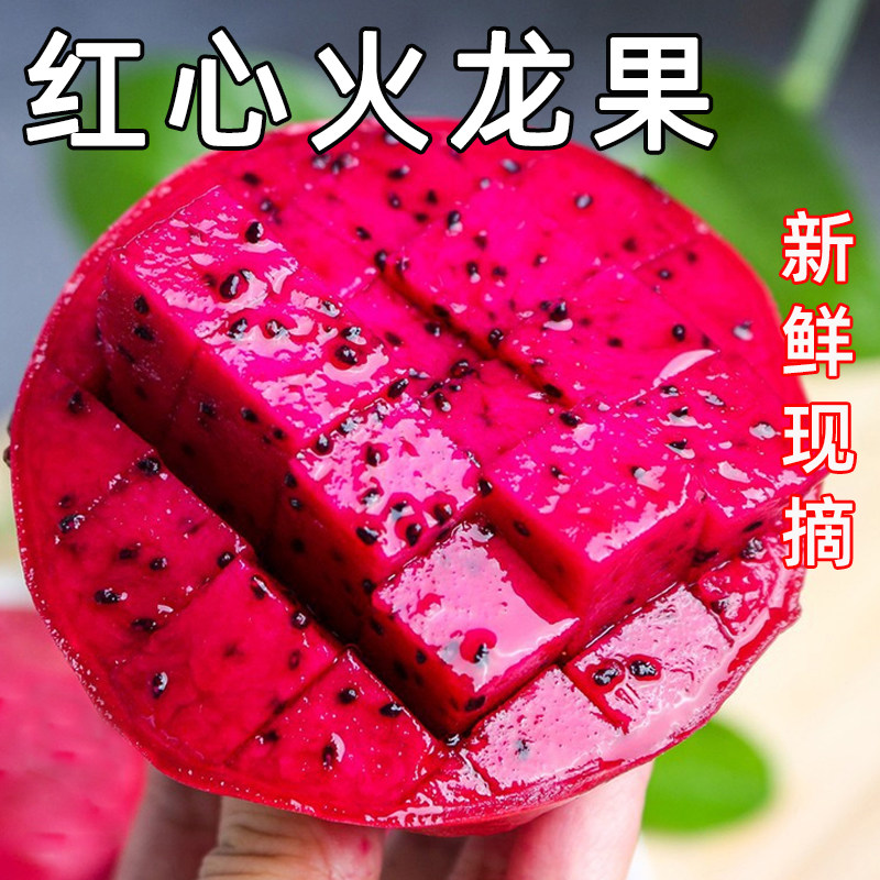 红心火龙果新鲜现摘当季金都一号大果甜农家水果红肉5斤整箱包邮