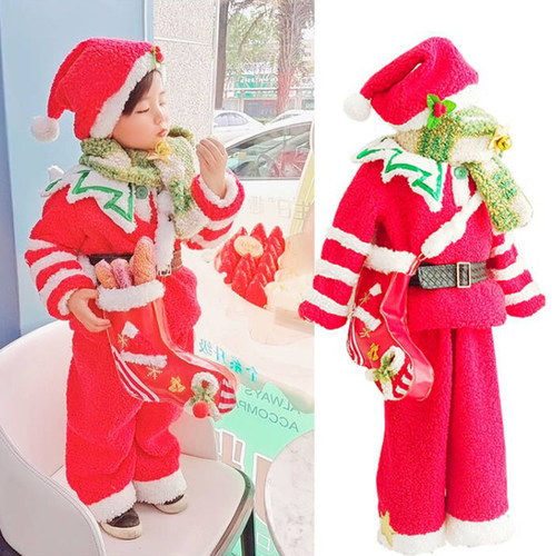 男女童圣诞老人可爱装扮服