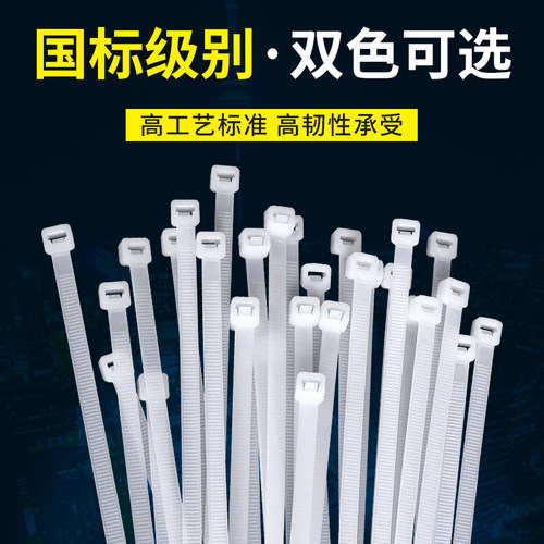 国标自锁式强力捆绑黑色尼龙扎带