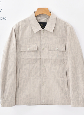 保罗彼得2025年春装新款男长袖时尚夹克短外套翻领上衣RBEA52250