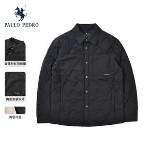 保罗彼得2025冬季新款男羽绒服轻薄款翻领保暖夹克外套YEEDR00251