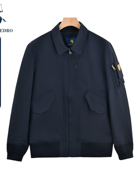 保罗彼得专柜同款新款茄克男夹棉加厚保暖工装休闲外套BJCC72540