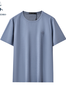 保罗彼得2025夏季新款透气男短袖T恤圆领上衣专柜同款DTEB65550