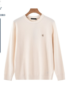 保罗彼得春秋新款男式长袖针织衫套头宽松保暖百搭上衣MLDA48651