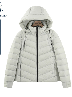 保罗彼得专柜同款冬装新款羽绒服外套百搭女连帽时尚YICD33732