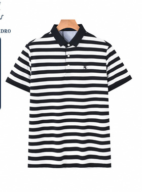 保罗彼得夏季新款男士商务休闲短袖时尚POLO衫T恤上衣TEDB41581