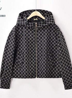 DSEA73931 保罗彼得2025年春装新款女士长袖连帽时尚短外套上衣