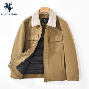 保罗彼得冬季新款男时尚羽绒服保暖外套加厚工装夹克YCDD76550