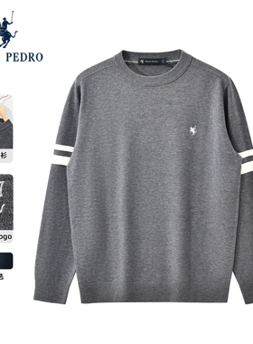 保罗彼得2025秋冬男士针织衫保暖圆领宽松休闲保暖毛衣YXECZ00741