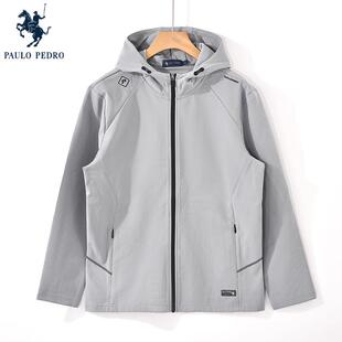 保罗彼得春秋冬新款男连帽夹克短外套宽松户外工装上衣TCDC49151