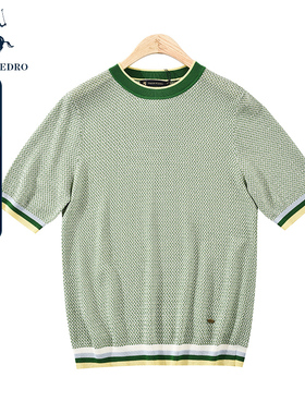 保罗彼得夏季新款女士时尚短袖针织衫宽松T恤专柜上衣MLDB40900