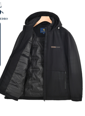 YCCD33450保罗彼得专柜男羽绒服90鸭绒保暖三防连帽商务爸爸外套