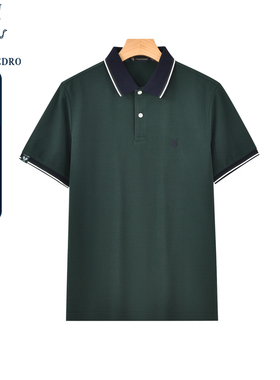 保罗彼得夏季新款时尚男士商务休闲短袖POLO衫T恤上衣THDB41260