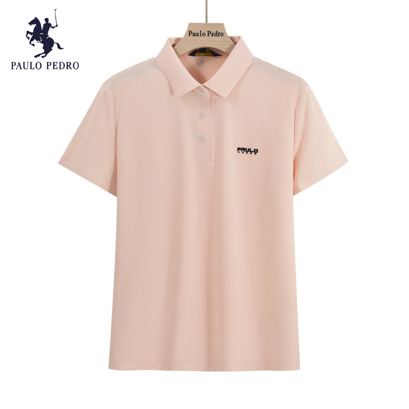 tccb12141保罗彼得专柜款夏女polo衫翻领冰丝休闲运动宽松短袖
