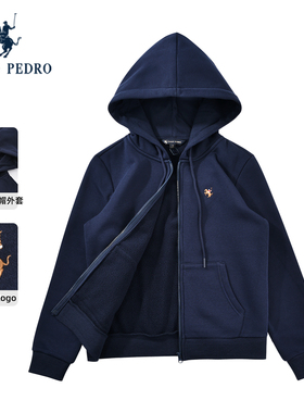 保罗彼得2025秋冬女士连帽卫衣加绒保暖休闲宽松短外套BWDD49421