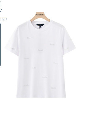保罗彼得夏装新女士百搭短袖T恤圆领宽松上衣专柜同款TBDB40650