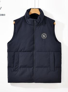 保罗彼得冬季新款男士羽绒服无袖马甲加厚保暖背心外套SKDD76140