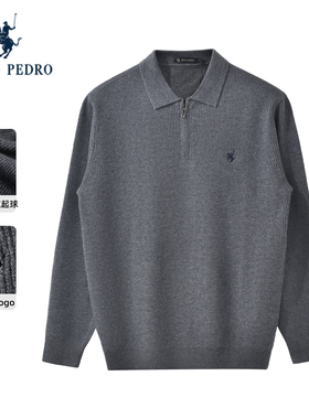 保罗彼得2025秋冬新款针织衫男士翻领休闲保暖舒适毛衣YXECZ00712