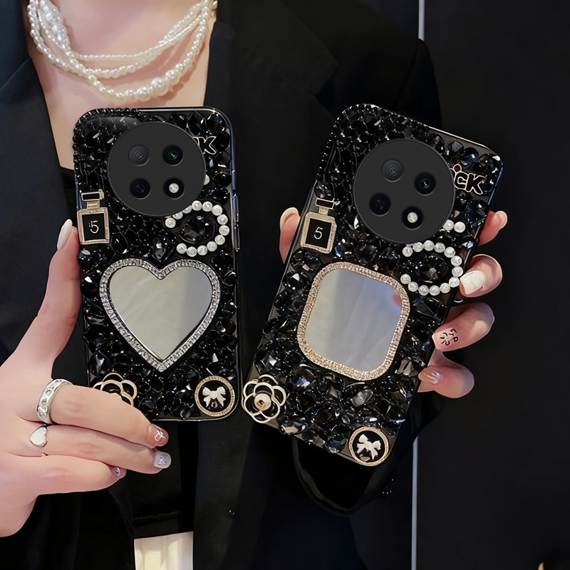 高级奢华水钻带镜子，时尚单品，仙女必备