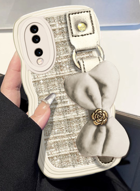 2025蛇年红色名媛小香风适用荣耀70手机壳冬天华为畅享20Pro布艺麦芒10SE本命年30PRO过年X8 5G外壳200保护套