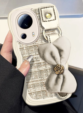 2025蛇年红色名媛小香风适用小米Civi2手机壳过年13Ultra新年9外壳12S女款9A冬天4喜庆3结婚9 春节12C布艺11A