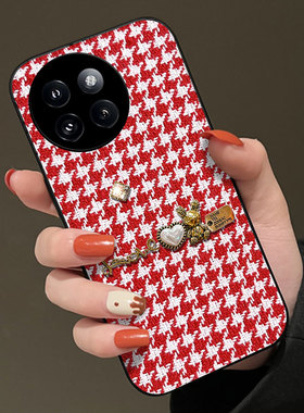 冬天针织布艺适用小米Civi4Pro手机壳红色CC9全包11青春版防摔12+高级感14Ultra本命年8透明探索版情侣10 5G