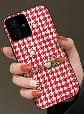 冬天针织布艺适用iQOOZ9手机壳新年U3女款Neo5SE红色Z3防摔8毛绒Z9x全包Z8X蛇年11/2025年7竞速版高级感3