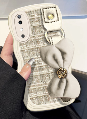 2025蛇年红色名媛小香风适用vivoS19手机壳喜庆Y37春节X90结婚Y78新年Y51s外壳Y77 5G针织Z6布艺S16e冬天S9e