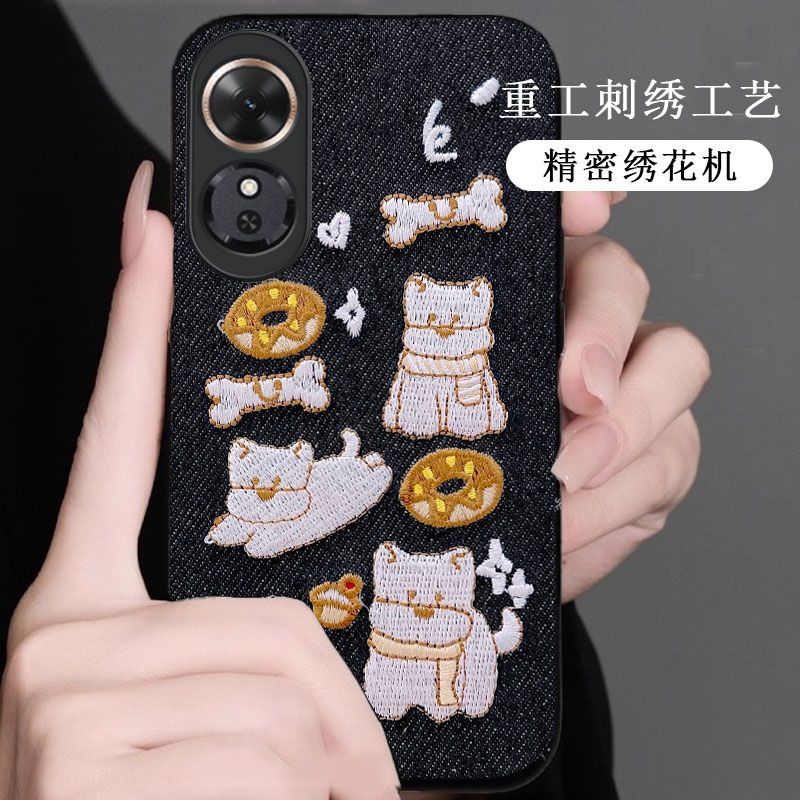 牛仔布艺刺绣，不掉色，不脱丝