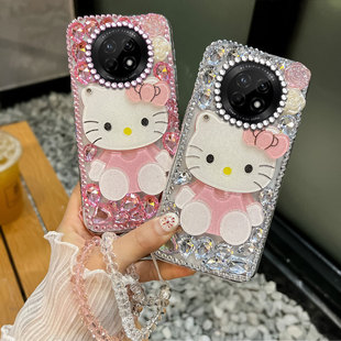 高端镶钻补妆镜适用华为畅享20plus手机壳外壳mate30 2025年V2 5G新品 9透明荣耀200Pro全包MATE40硬壳70Pro