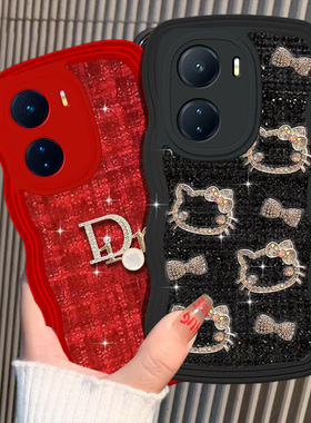 红色新年针织布艺小香风适用iQOOZ7手机壳喜庆S9外壳S10小小众S15Pro/2025年12春节Y77e保护套S1女款Y77 5G