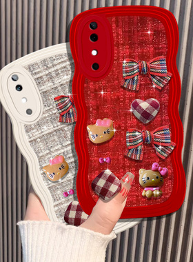 蛇年新年本命年红色学院风适用vivoS19手机壳女款S15e毛绒S16新款S7e针织S6春节Y37布艺S17冬天Z6x/2025年