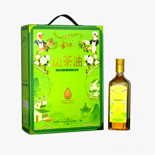 安徽金天柱有机山茶油压榨一级油茶籽油食用木本植物油500ml*2/盒
