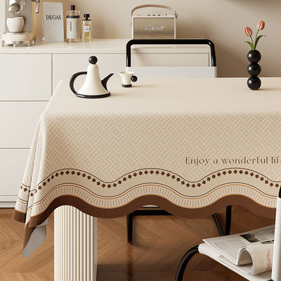 法式轻奢异形桌布2025新款防水