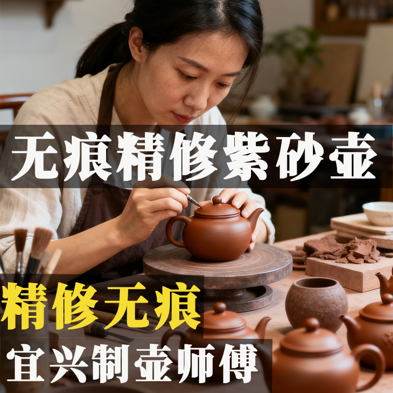 专业修复紫砂壶先修后付款包满意