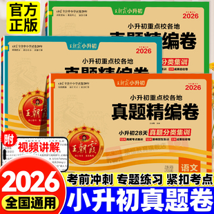 王朝霞试卷小升初真题卷2026新版 含2025年真题小学六年级下册小升初系统总复习模拟测试卷 重点校各地真题精编卷语文数学英语人教版