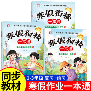寒假衔接一本通寒假作业小学生一年级二年级三年级上册下册语文数学英语人教版同步教材练习预习复习一本通寒假专项训练书每日一练