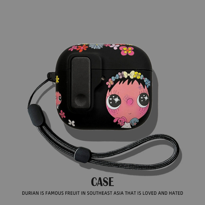 不掉盖保护套适用苹果AirPods4代耳机壳锁扣自动弹盖AirPodsPro三代软硅胶Pro2代防摔Pro3华为freeclip2代