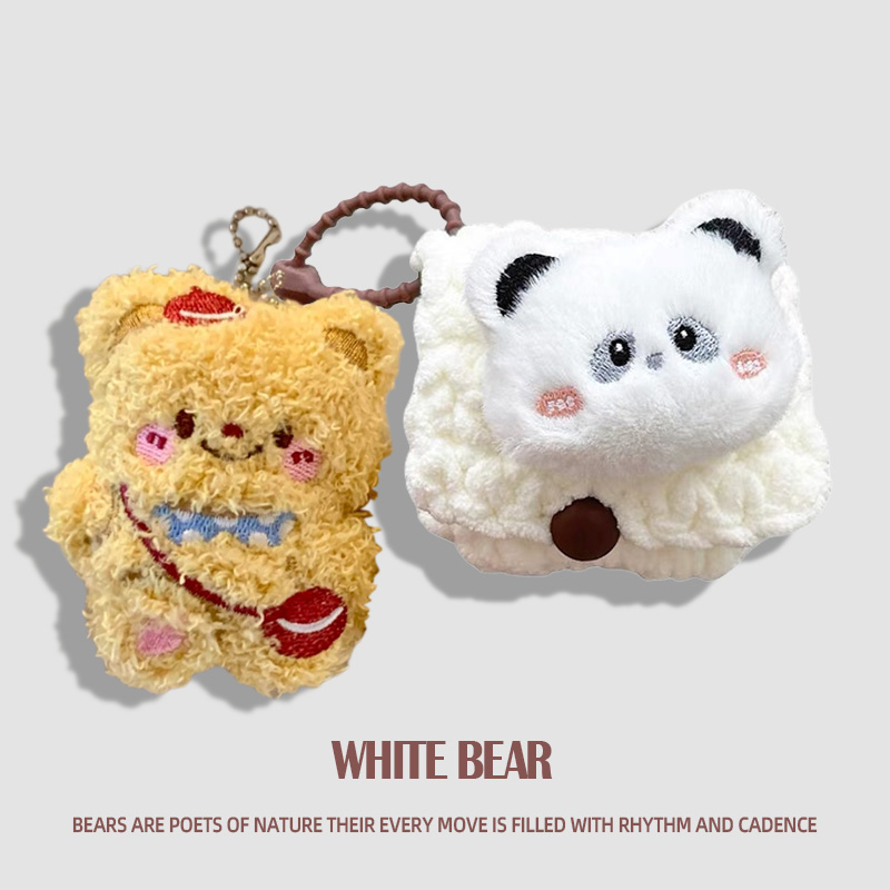 适用苹果airpods4代无线蓝牙耳机保护套airpods 4保护壳毛绒柔软airpodspro2充电仓盒子收纳袋airpods2女款3