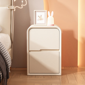 现代简约实木床头柜奶油风超窄小型轻奢收纳柜卧室家用儿童储物柜