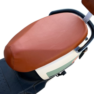 适用台铃标兵EB电动车加长防水座套TDT5308Z卡通仿皮棕座垫套防晒