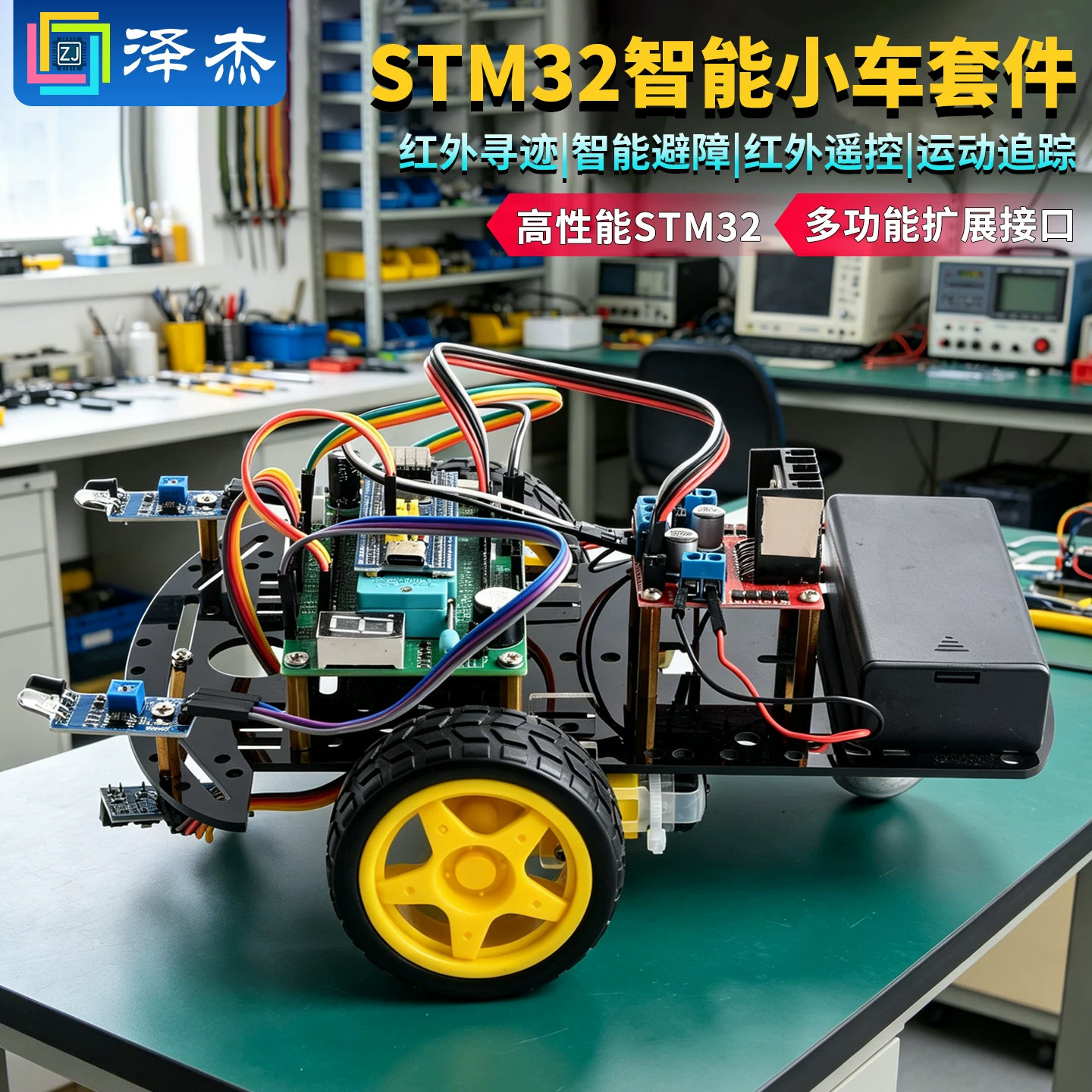 STM32单片机智能小车套件红外
