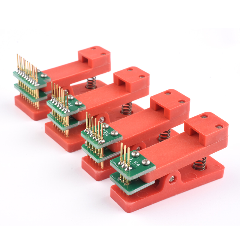 单排双排测试架PCB拆弹簧程序编程免探针下载烧录芯片夹子针SOP16