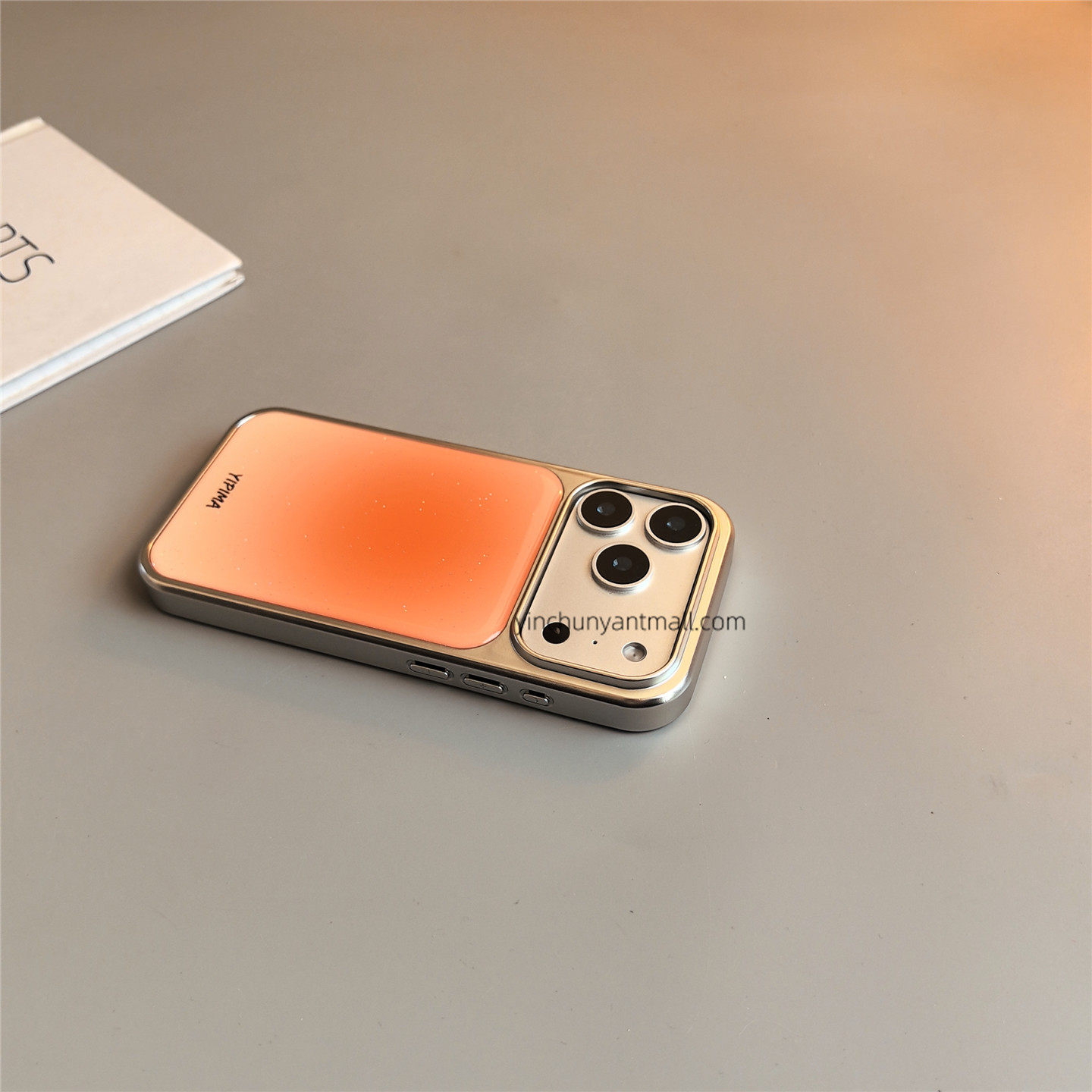 橙色晕染滴胶电镀适用苹果17手机壳16Pro硬15pro简约16高级感iPhone15防摔14新款17pro全包16promax男女超火,3C数码配件,手机保护套/壳,淘宝优惠券,粉丝福利购,淘宝优惠卷