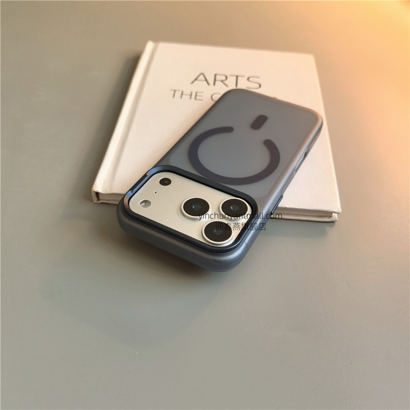 蓝冰雾磁吸适用苹果17手机壳透明硬17Promax磨砂15pro简约16高级感iPhone15防摔14新款全包16pro男女13超好看