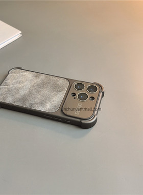 灰色牛仔布适用苹果17手机壳硅胶17Promax软胶新款16pro卡通16高级感iPhone15防摔14全包17pro男女超好看