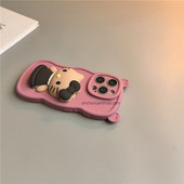 玫粉黑裙KT猫适用苹果17手机壳硅胶17Promax软胶新款 16pro卡通16高级感iPhone15防摔14全包17pro男女超好看